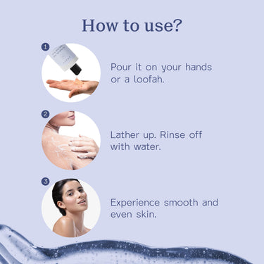 Arata 1% Salicylic Acid Body Wash For Bacne, Bumpy & Strawberry Skin | Exfoliates, Cleanses & Smoothens Un-even, Rough Skin | Paraben & SLS Free |Body Shower Gel For All Skin types | 300ML